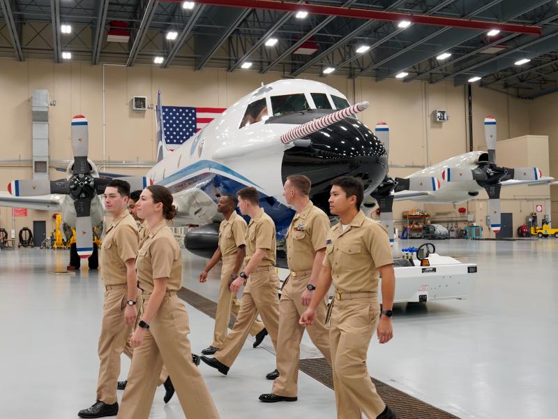 Ensigns Walk In Front Of Noaa42 Aka Kermit Office Of Marine And Aviation Operations